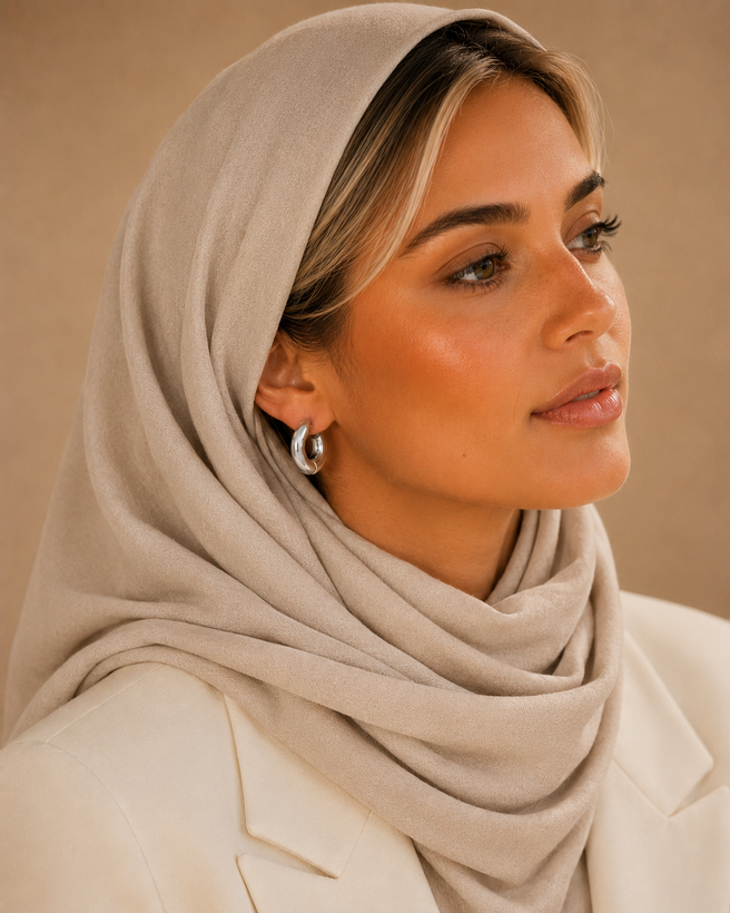 گوشواره حلقهای پهن نقرهای | گوشواره زنانه مینیمال و فشن | یارا گالری